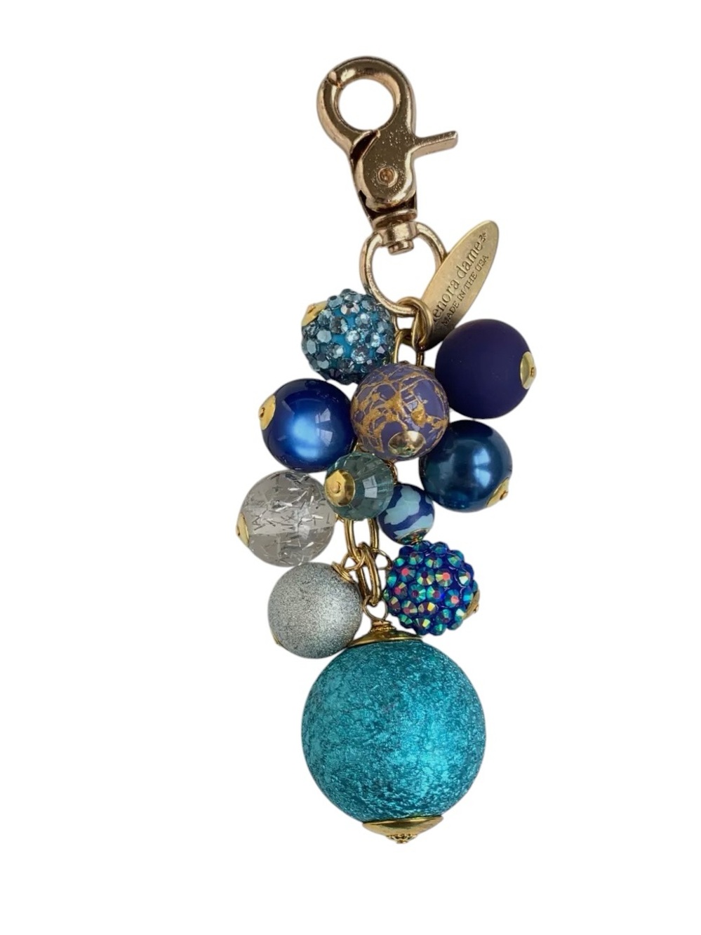 Lenora Dame Blue Beaded Bag Charm